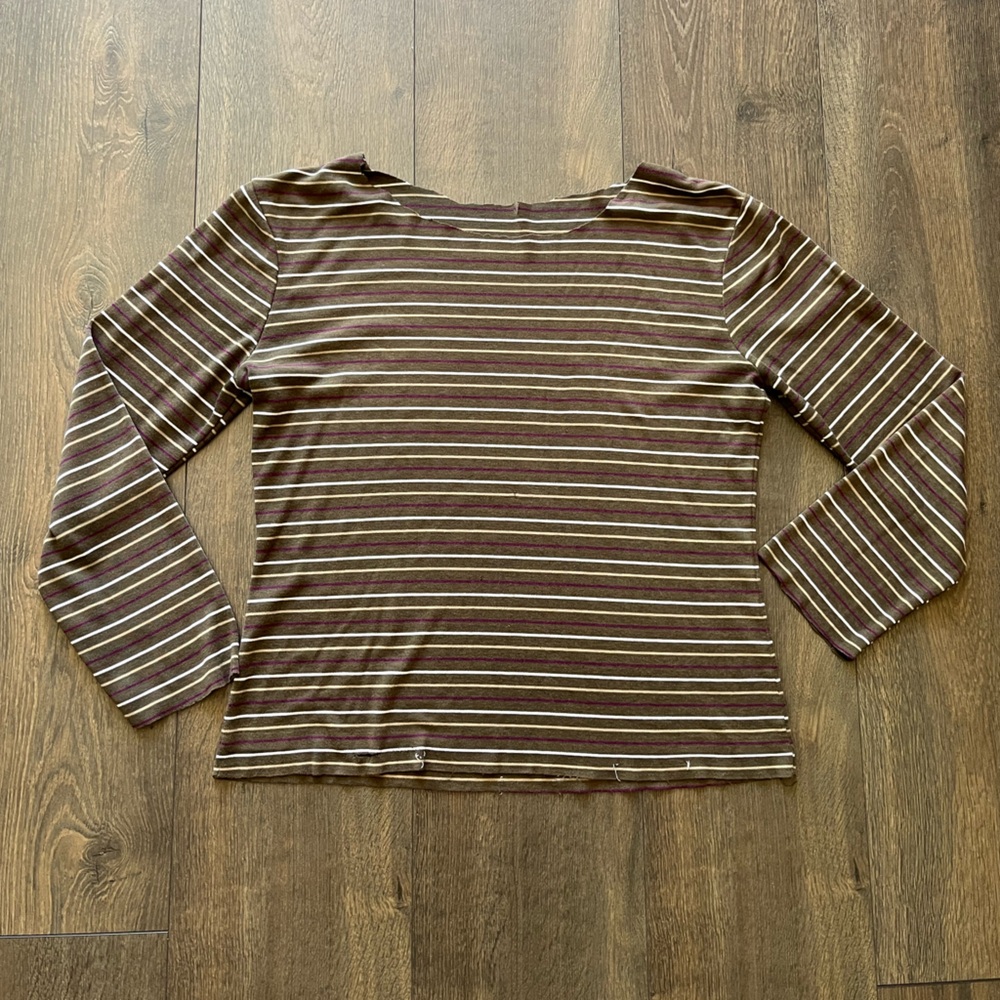 dark green striped shirt